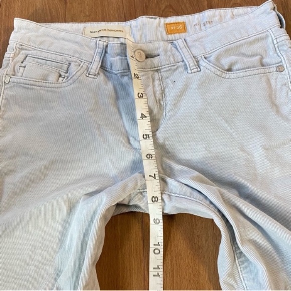 Anthropologie Pilcro Corduroy Skinny Leg Pants Side Zips Women’s Size 26 - Picture 15 of 16